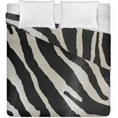 Zebra Print Duvet Cover Double Side (king Size) by NSGLOBALDESIGNS2