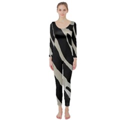 Zebra Print Long Sleeve Catsuit by NSGLOBALDESIGNS2