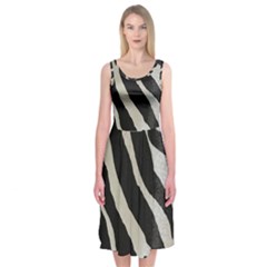 Zebra Print Midi Sleeveless Dress by NSGLOBALDESIGNS2