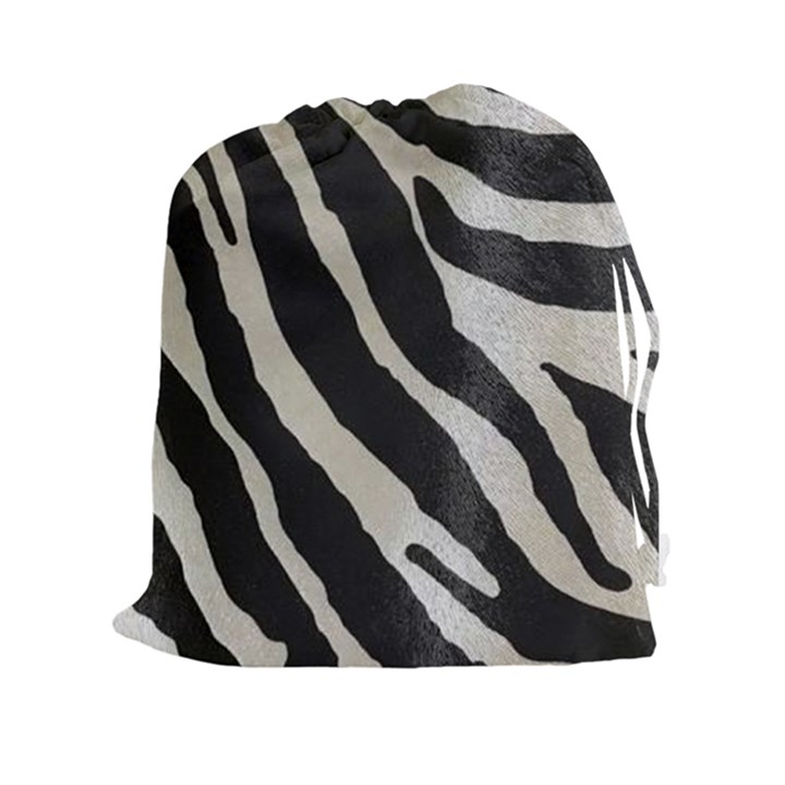 Zebra print Drawstring Pouch (XXL)