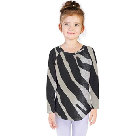 Zebra Print Kids  Long Sleeve Tee by NSGLOBALDESIGNS2