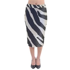 Zebra Print Velvet Midi Pencil Skirt by NSGLOBALDESIGNS2