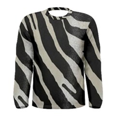 Zebra Print Men s Long Sleeve Tee by NSGLOBALDESIGNS2