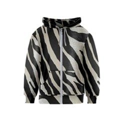 Zebra Print Kids  Zipper Hoodie by NSGLOBALDESIGNS2