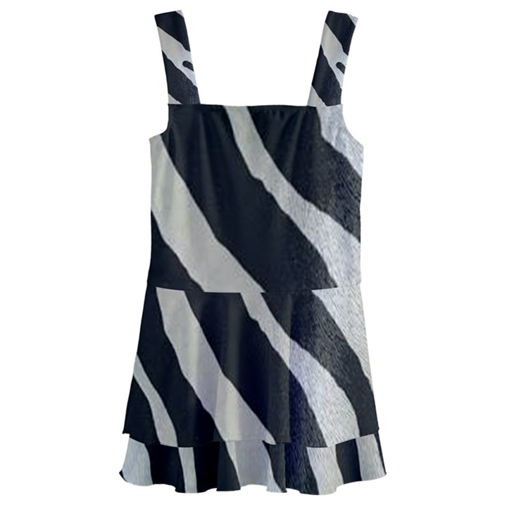 Zebra print Kids  Layered Skirt Swimsuit