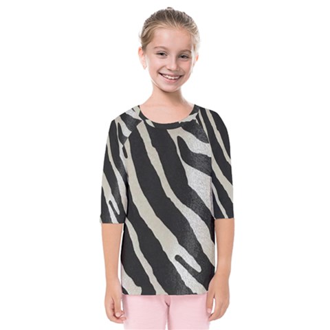 Zebra Print Kids  Quarter Sleeve Raglan Tee by NSGLOBALDESIGNS2