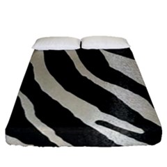 Zebra Print Fitted Sheet (queen Size) by NSGLOBALDESIGNS2