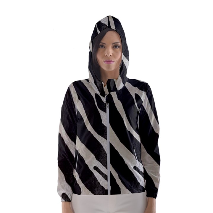 Zebra print Hooded Windbreaker (Women)