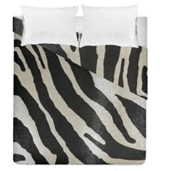 Zebra Print Duvet Cover Double Side (queen Size) by NSGLOBALDESIGNS2