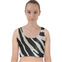 Zebra print Velvet Racer Back Crop Top View1