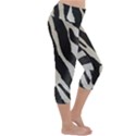 Zebra print Lightweight Velour Capri Yoga Leggings View3