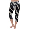 Zebra print Lightweight Velour Capri Yoga Leggings View4