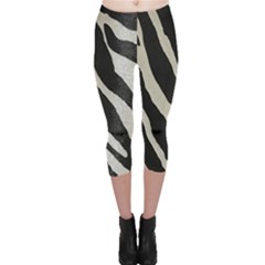 Zebra Print Capri Leggings  by NSGLOBALDESIGNS2