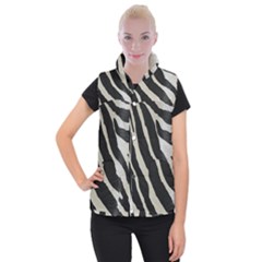 Zebra 2 Print Women s Button Up Vest by NSGLOBALDESIGNS2