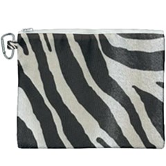 Zebra 2 Print Canvas Cosmetic Bag (xxxl) by NSGLOBALDESIGNS2