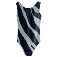 Zebra 2 Print Kids  Cut-out Back One Piece Swimsuit by NSGLOBALDESIGNS2