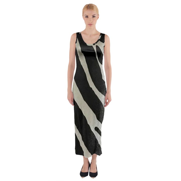 Zebra 2 print Fitted Maxi Dress