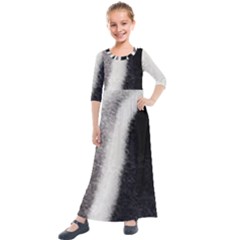 Stella Animal Print Kids  Quarter Sleeve Maxi Dress by NSGLOBALDESIGNS2