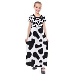 Cheetah Print Kids  Short Sleeve Maxi Dress by NSGLOBALDESIGNS2