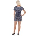 Sunflower print Short Sleeve Asymmetric Mini Dress View2