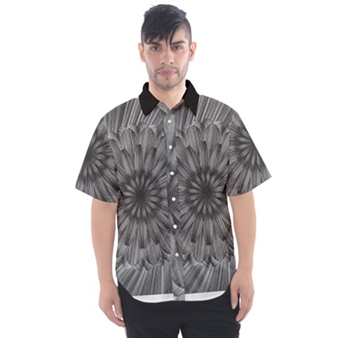 Sunflower Print Men s Short Sleeve Shirt by NSGLOBALDESIGNS2