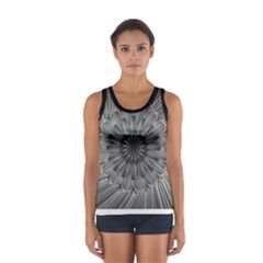 Sunflower Print Sport Tank Top  by NSGLOBALDESIGNS2