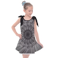 Sunflower Print Kids  Tie Up Tunic Dress by NSGLOBALDESIGNS2