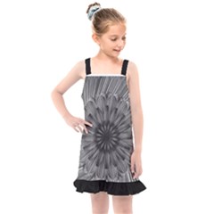 Sunflower Print Kids  Overall Dress by NSGLOBALDESIGNS2