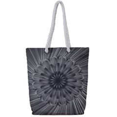 Sunflower Print Full Print Rope Handle Tote (small) by NSGLOBALDESIGNS2