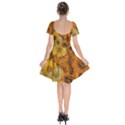 Yellow Zinnias Short Sleeve Bardot Dress View2