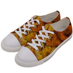 Yellow Zinnias Women s Low Top Canvas Sneakers by bloomingvinedesign