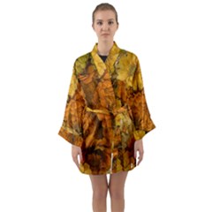 Yellow Zinnias Long Sleeve Kimono Robe by bloomingvinedesign