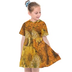 Yellow Zinnias Kids  Sailor Dress