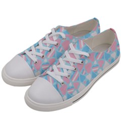 Transgender Pride Hearts; A Cute Trans Pride Motif! Women s Low Top Canvas Sneakers by PrideMarks