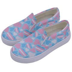 Transgender Pride Hearts; A Cute Trans Pride Motif! Kids  Canvas Slip Ons by PrideMarks