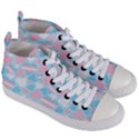 Transgender Pride Hearts; A cute Trans Pride motif! Women s Mid-Top Canvas Sneakers View3