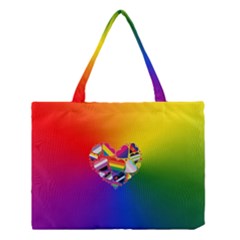 Lgbt Community Pride Heart Medium Tote Bag by PrideMarks