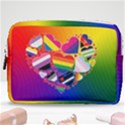 LGBT Community Pride Heart Make Up Pouch (Medium) View1