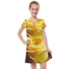 Soft Yellow Rose Kids  Cross Web Dress by bloomingvinedesign