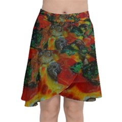 Pizza Chiffon Wrap Front Skirt by bloomingvinedesign