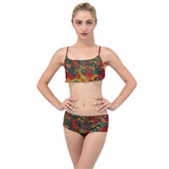 Pizza Layered Top Bikini Set