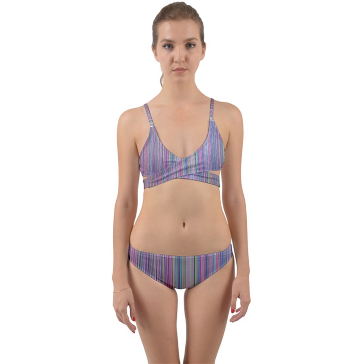 Broken Tv Screen Wrap Around Bikini Set