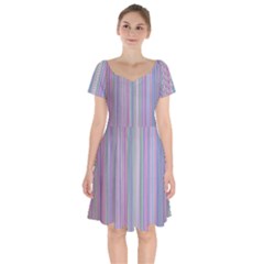 Broken Tv Screen Short Sleeve Bardot Dress by dressshop