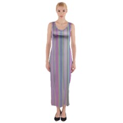 Broken Tv Screen Fitted Maxi Dress by dressshop