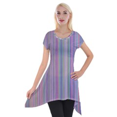 Broken Tv Screen Short Sleeve Side Drop Tunic by dressshop