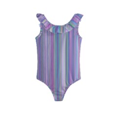 Broken Tv Screen Kids  Frill Swimsuit