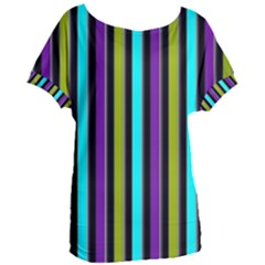 Retro Stripe 1 Vertical Retro Stripe 1 Women s Oversized Tee