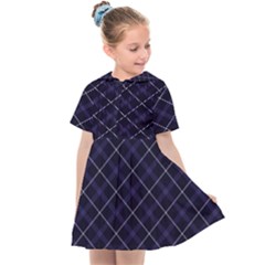 Royal Blue Plaid Tartan Kids  Sailor Dress by dressshop