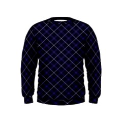 Blue Plaid  Kids  Sweatshirt