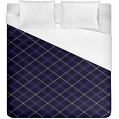 Blue Plaid  Duvet Cover (king Size) by dressshop